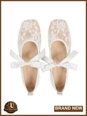 Women's Polka Dots Mesh Ballet Flats Sheer Slip On Ballerina Shoes